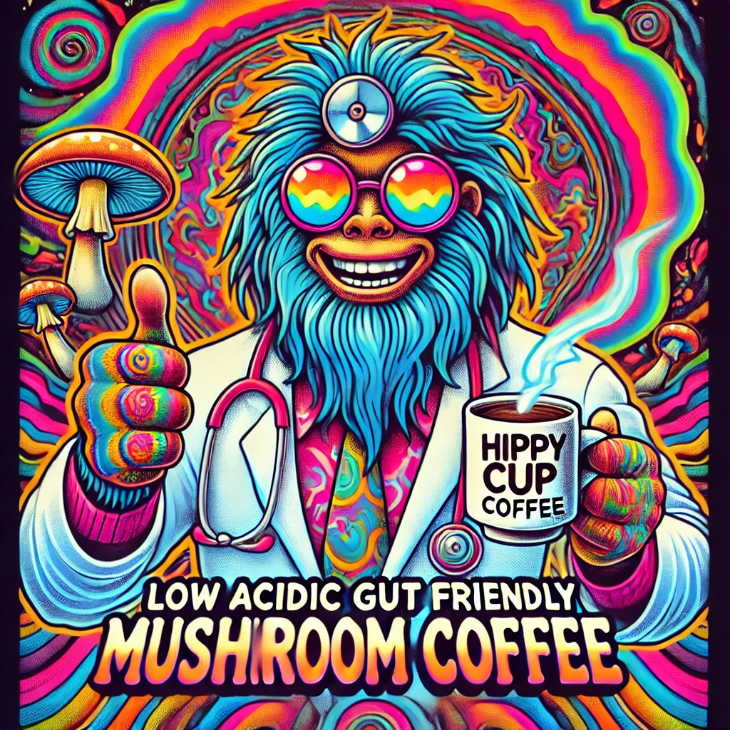 12oz of Low Acidic Gut Friendly Mushroom Coffee Free shipping on 2